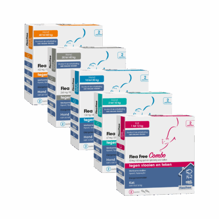Flea Free spot-on Combo voor hond en kat