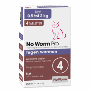 No Worm Pro kleine katten en kittens 4 tabletten, van Emax