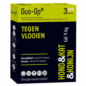 Duo-Op tegen vlooien, voor hond, kat en konijn. Emax.nl