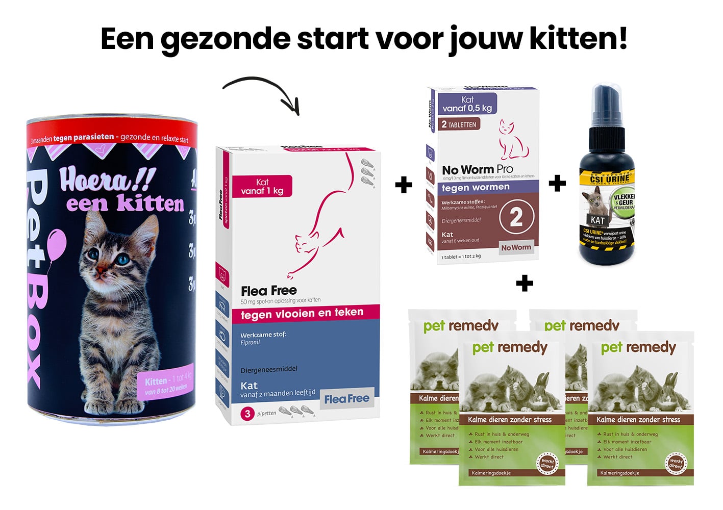 PetBox kitten, tegen vlooien, teken en wormen, van Emax