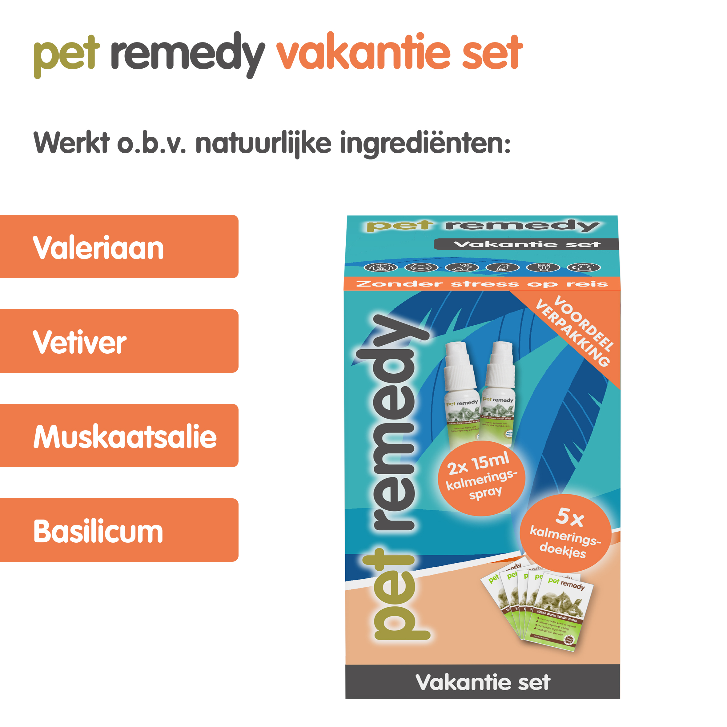 Pet Remedy Vakantie Set tegen stress bij huisdieren - Emax.nl