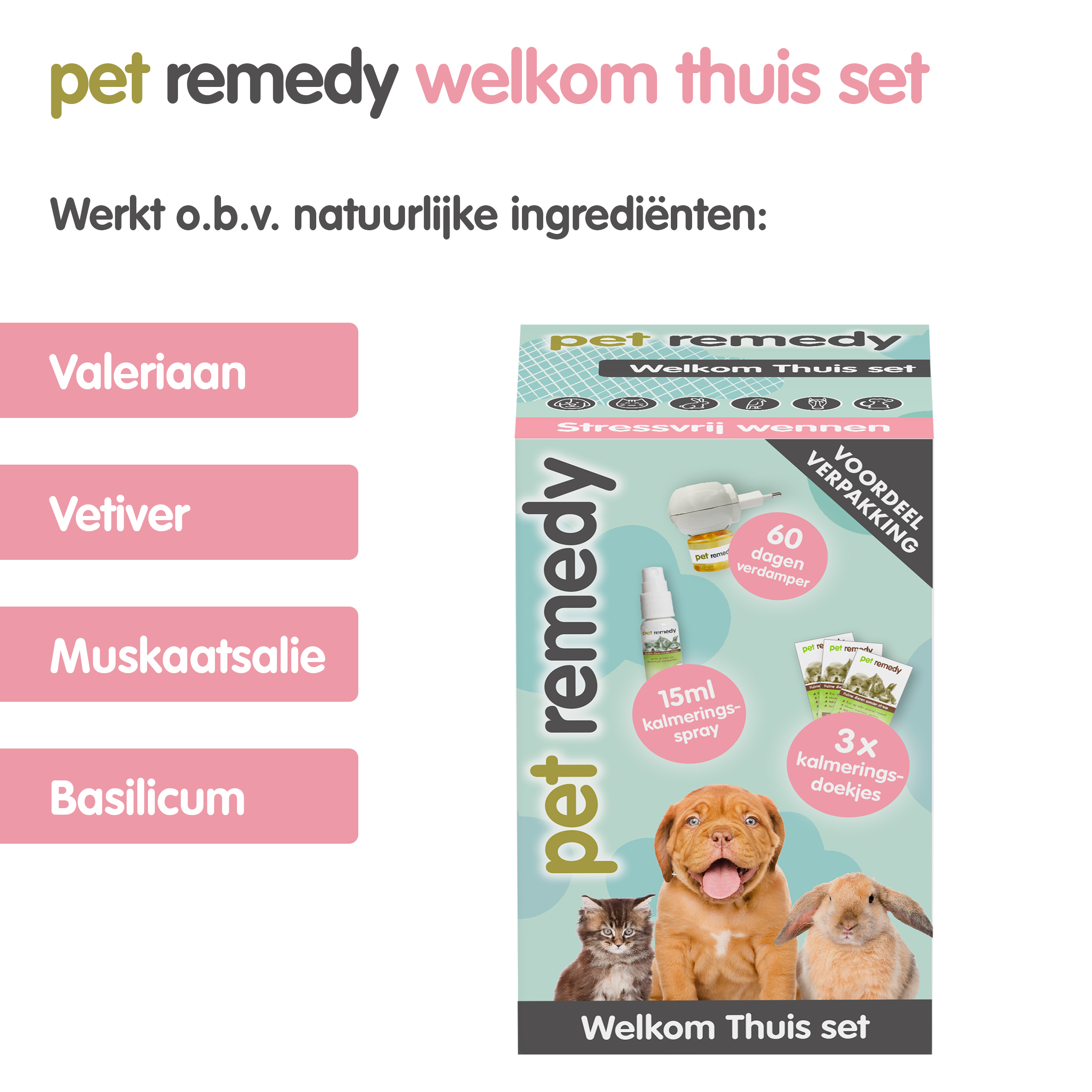 Pet Remedy Welkom Thuis Set tegen stress bij huisdieren - Emax.nl