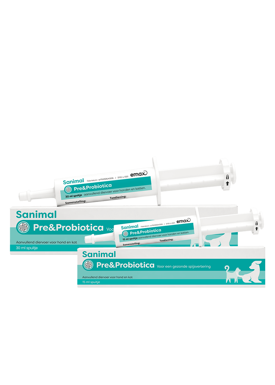 Sanimal Pre&Probiotica 15 ml en 30 ml voor honden en katten