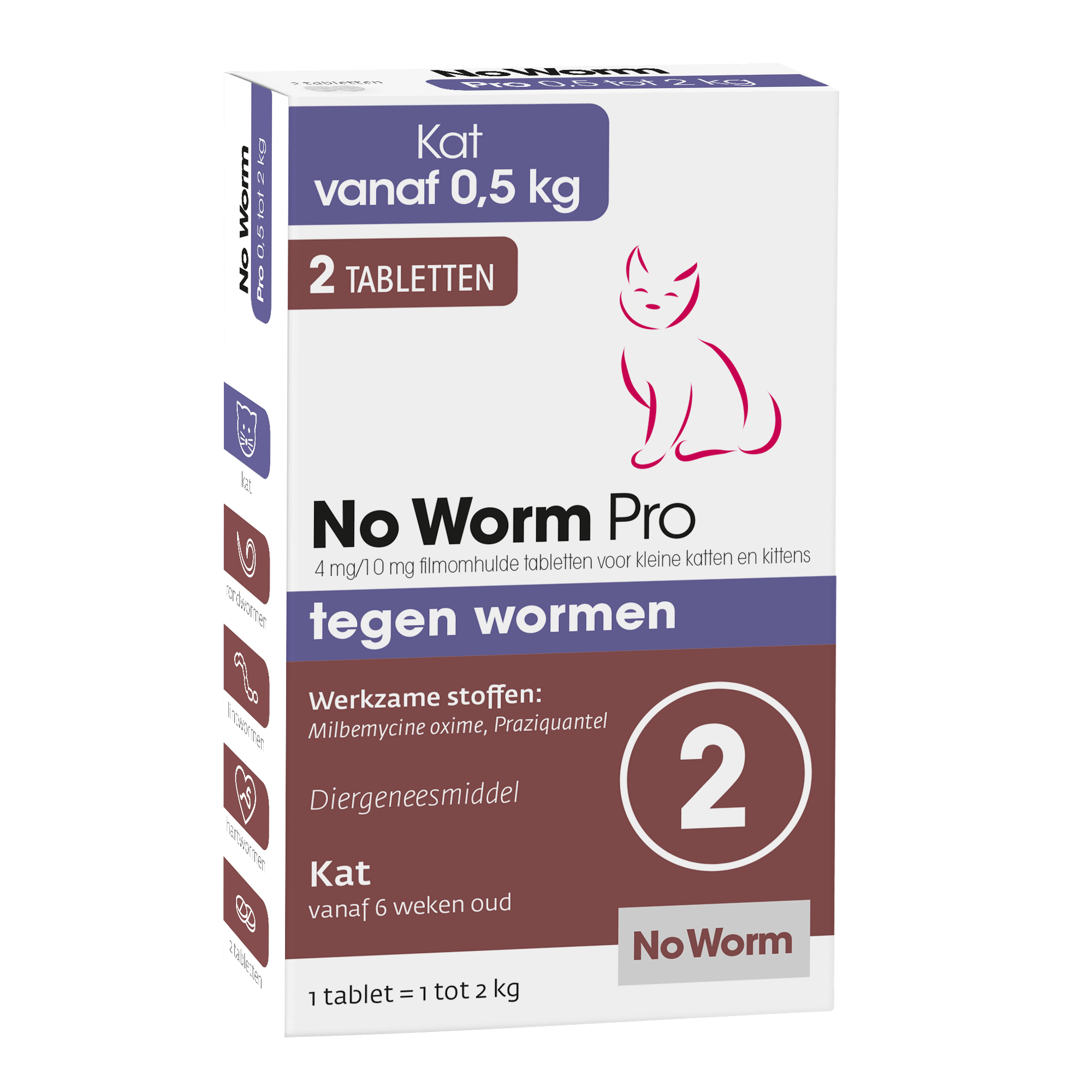 No Worm Pro kitten 2 tabletten , van Emax