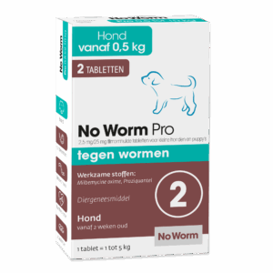No Worm Pro kleine hond en puppy, 2 tabletten, van Emax
