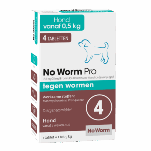 No Worm Pro kleine hond en puppy, 4 tabletten, van Emax