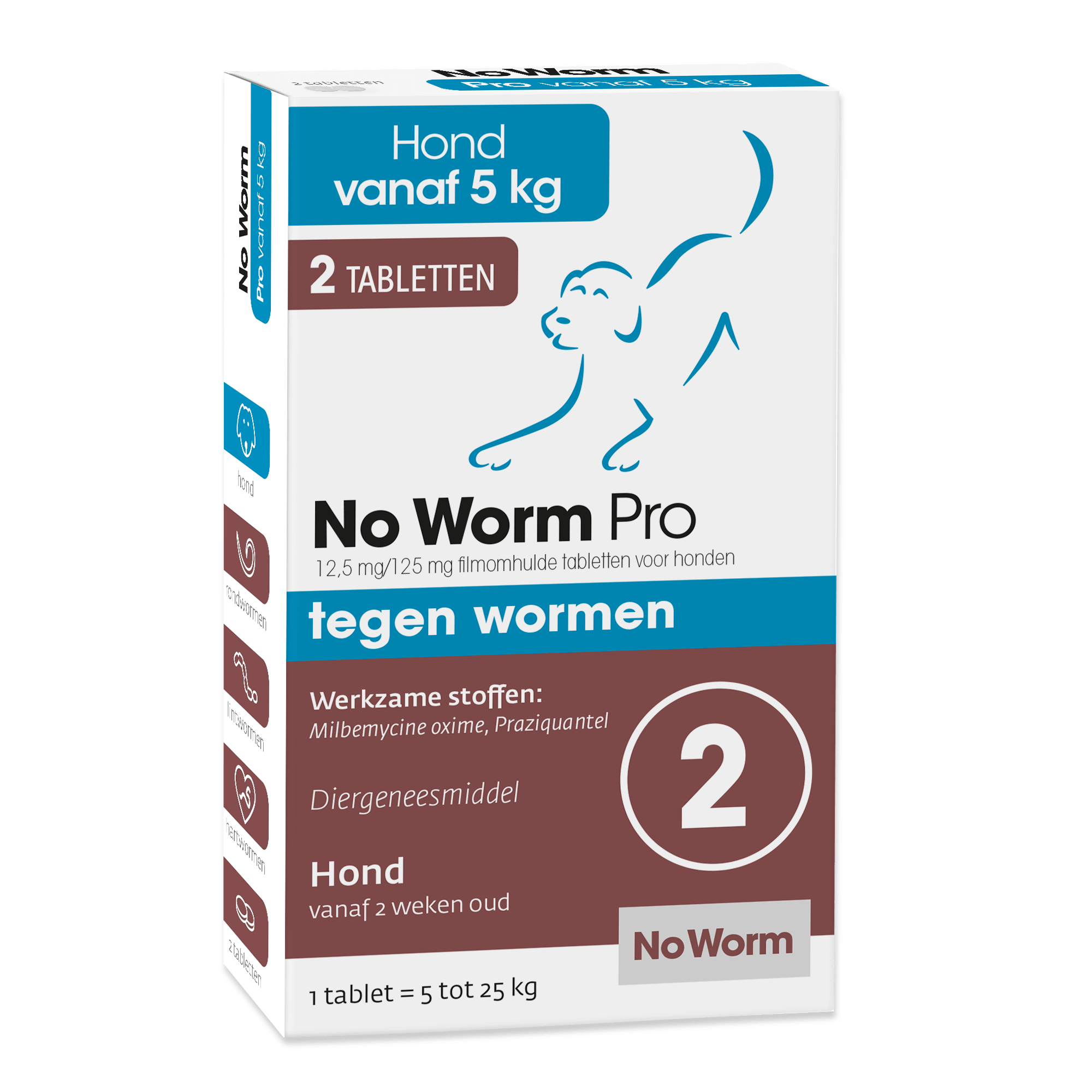 No Worm Pro hond, 2 tabletten, van Emax