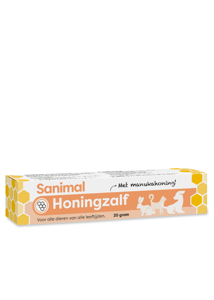 Sanimal Honingzalf met manukahoning. Voor honden, katten, konijnen en andere kleine huisdieren