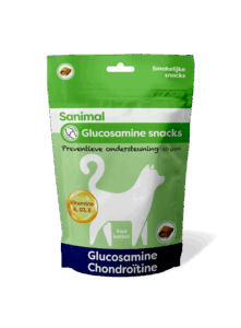 Sanimal Glucosamine Snacks ondersteunen de gewrichten van katten. www.emax.nl