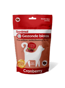 Sanimal Gezonde Blaas Snacks voor katten, voor een gezonde blaas en gezonde urinewegen. www.emax.nl