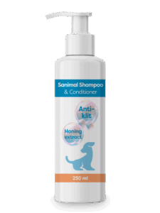 Sanimal Shampoo & Conditioner geeft de vacht van je hond een milde verzorging. Het maakt de vacht schoon, zacht en makkelijk doorkambaar.