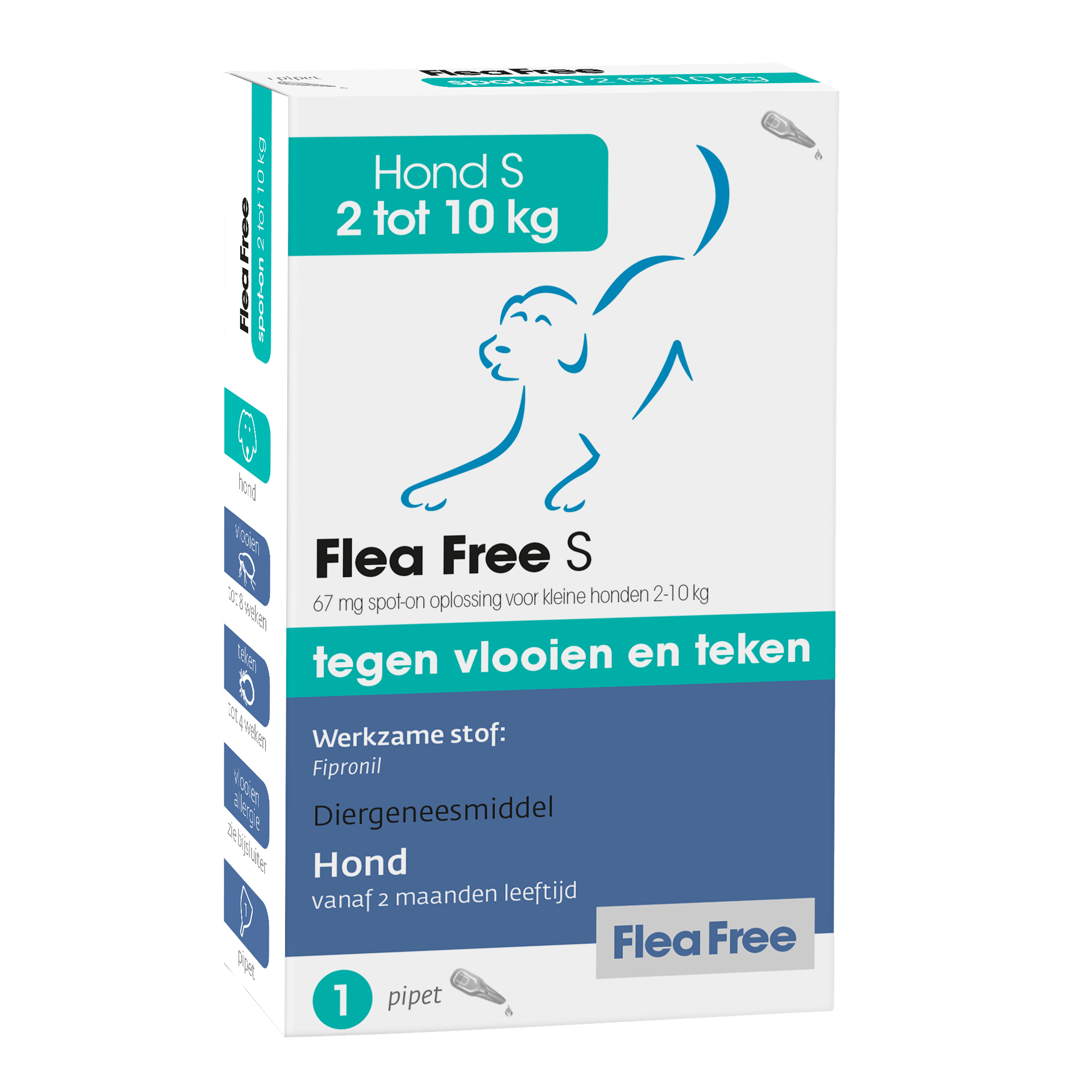 Flea Free spot-on hond 1 pipet van Emax