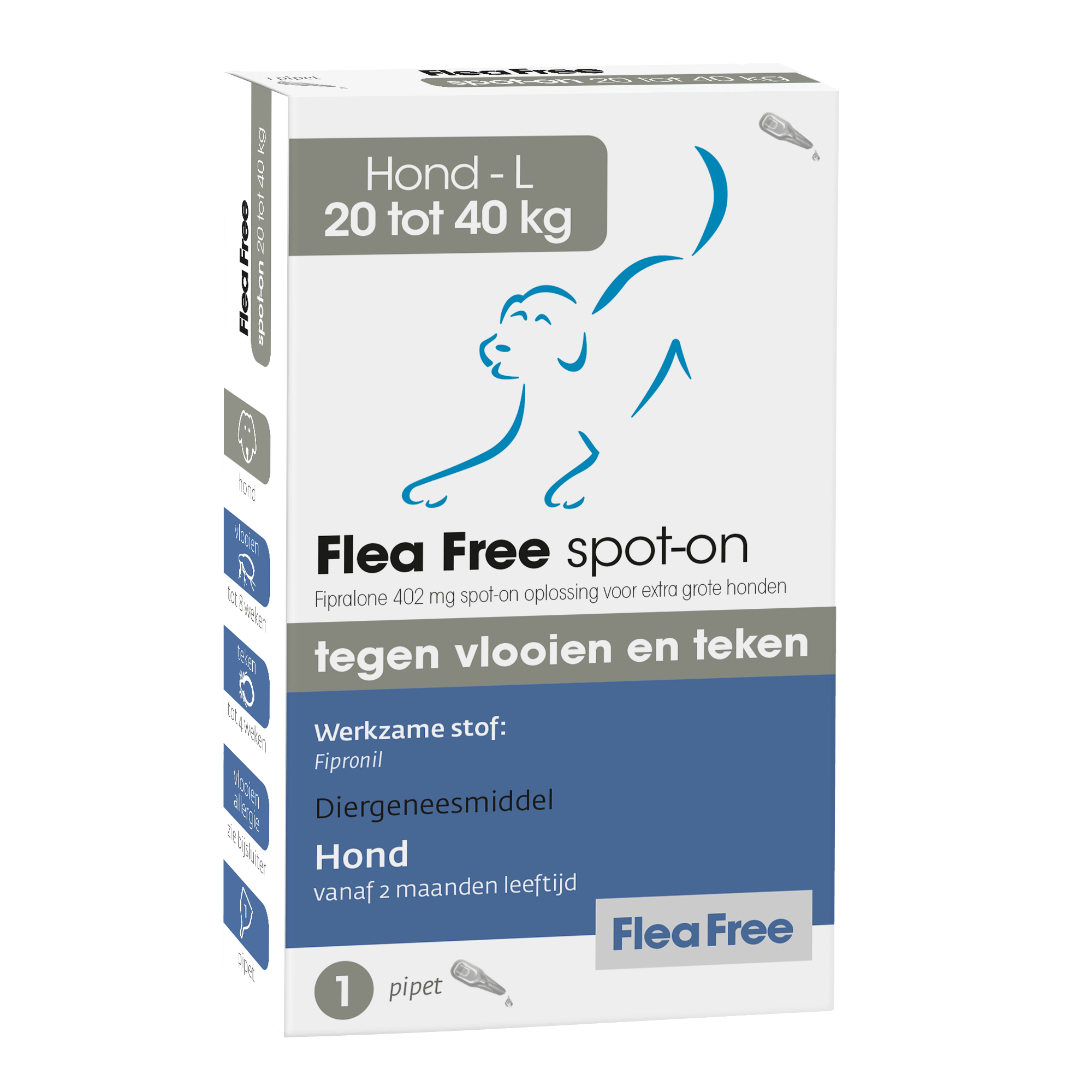 Flea Free spot-on hond 1 pipet van Emax
