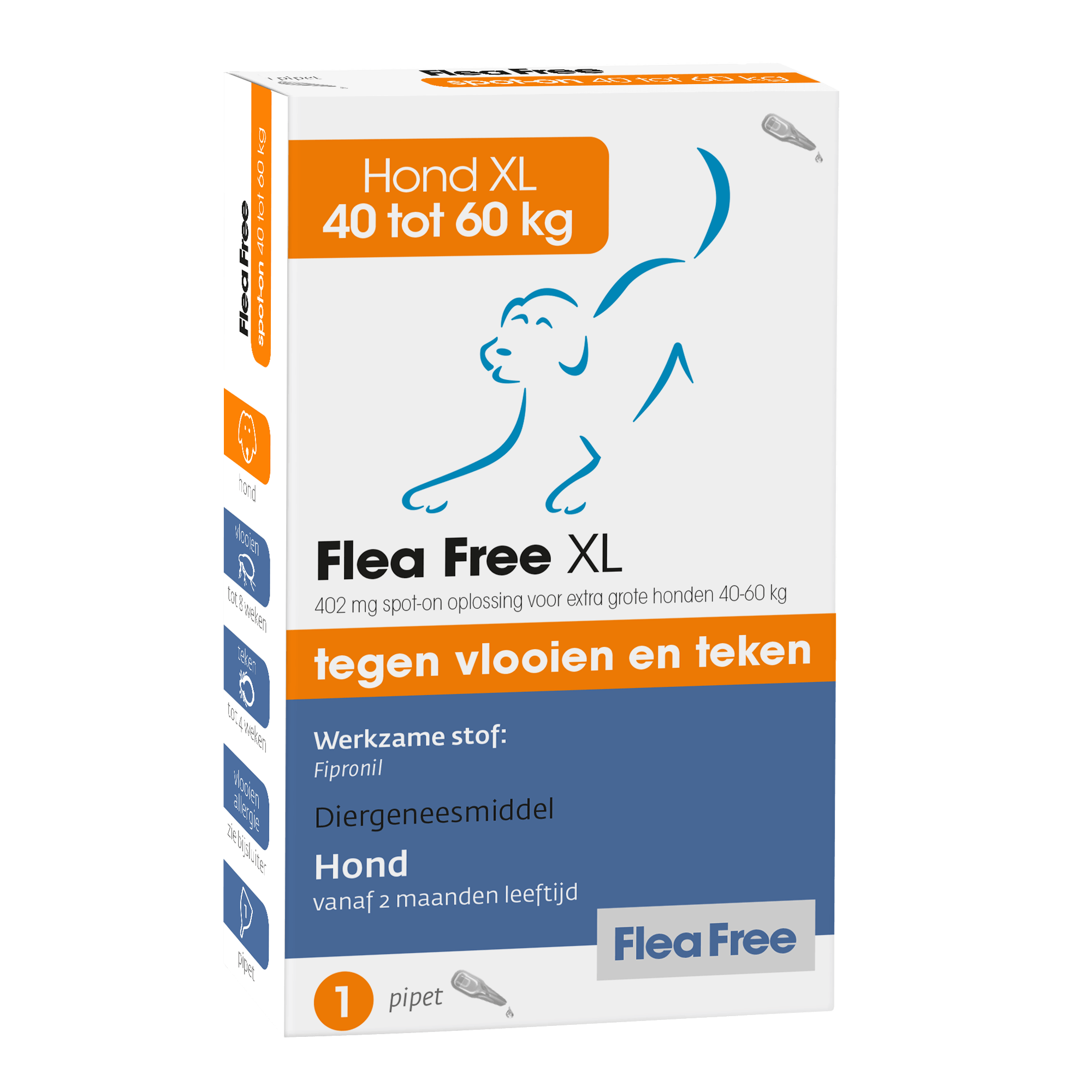 Flea Free spot-on hond 1 pipet van Emax