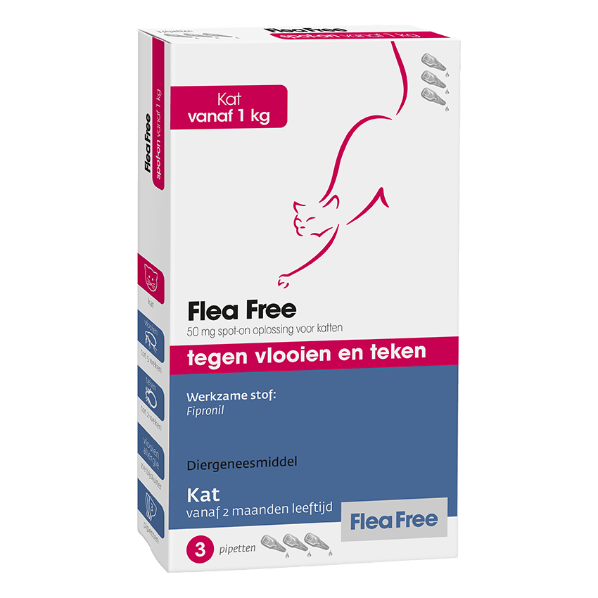 Flea Free spot-on kat 3 pipetten