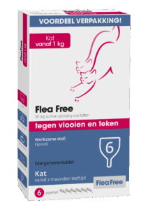 Flea Free spot-on kat 6 pipetten van Emax