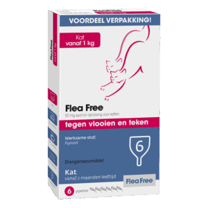 Flea Free spot-on kat 6 pipetten van Emax