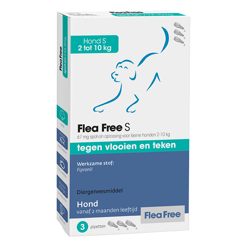 Flea Free spot-on hond 3 pipetten van Emax