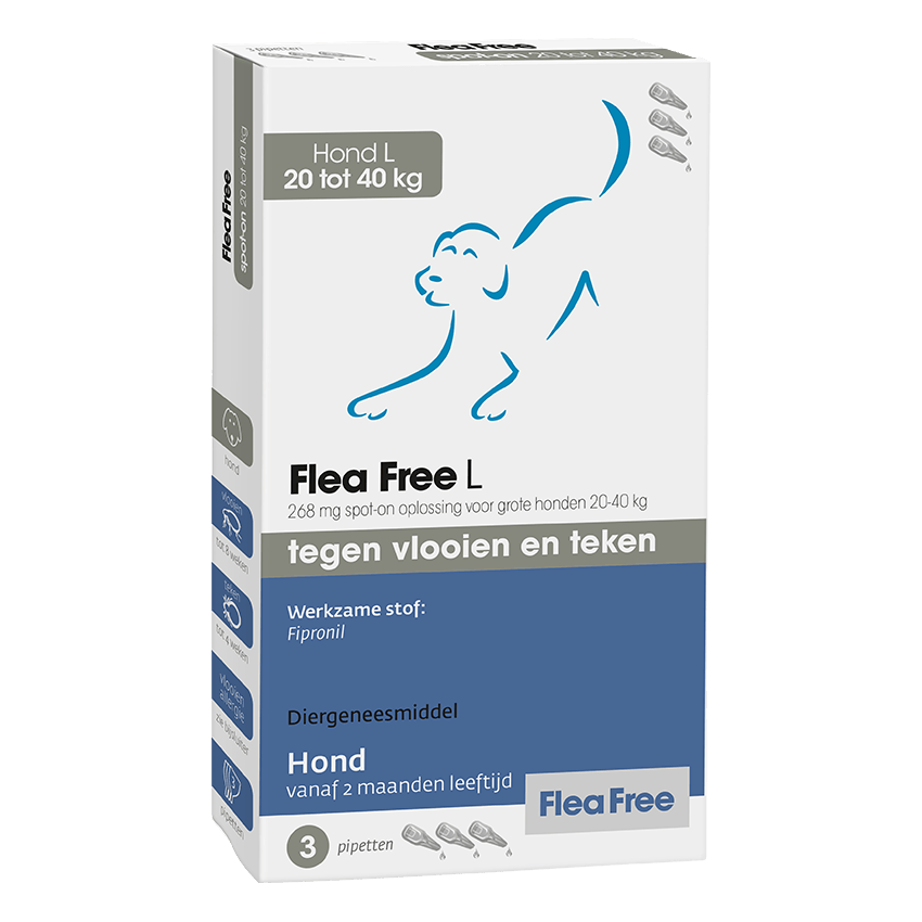 Flea Free spot-on hond 3 pipetten van Emax