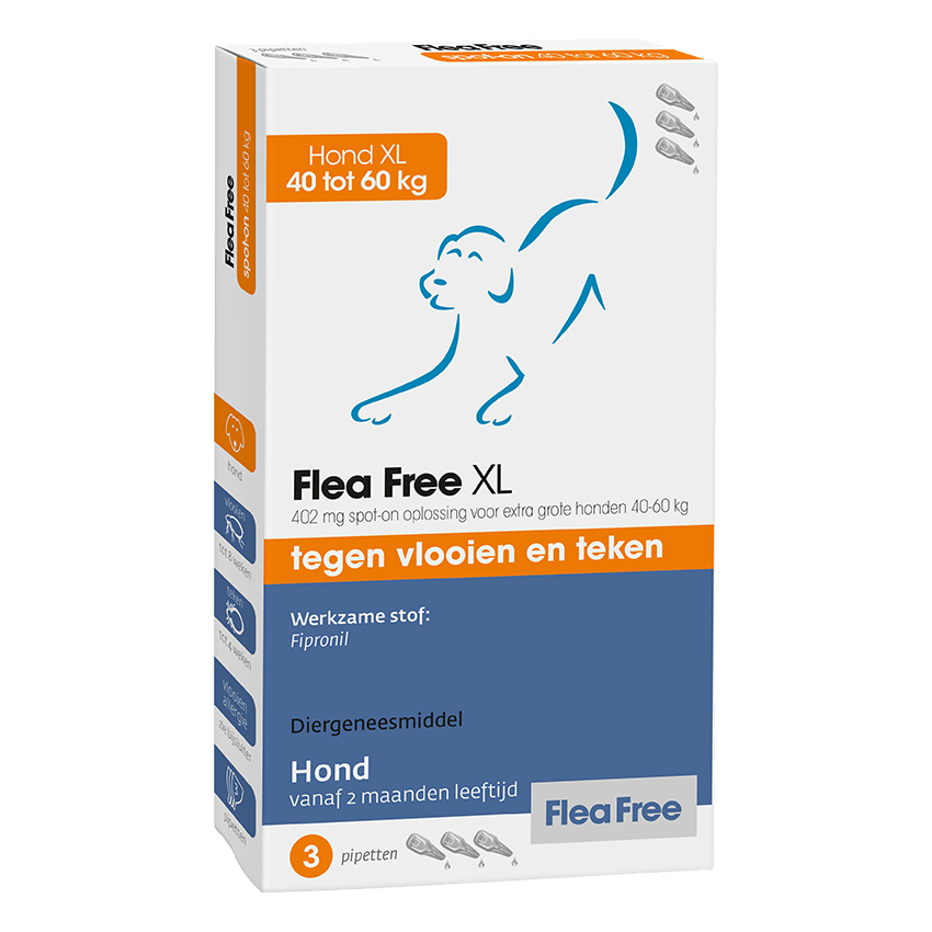 Flea Free spot-on hond 3 pipetten van Emax